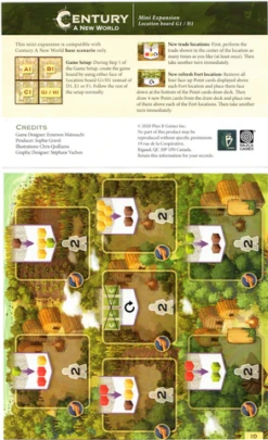 Century: A New World- G1/H1 Location Board