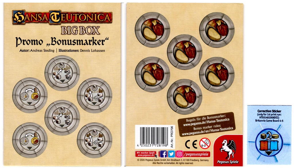 Hansa Teutonica Big Box: 6 Bonus Markers 1 Hansa Teutonica Big Box: 6 Bonus Markers