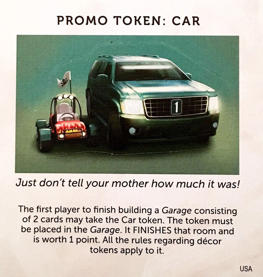 Dream Home: Promo Token - Car 1 Dream Home: Promo Token - Car